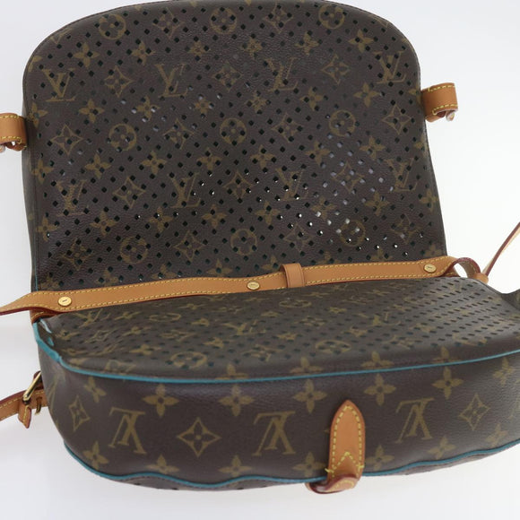 LOUIS VUITTON Monogram Perfo Saumur 30 Shoulder Bag M93998 LV Auth 59612SAV