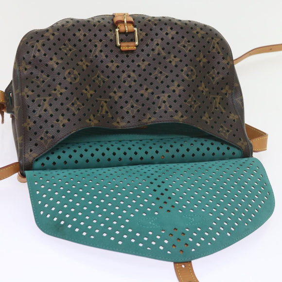 LOUIS VUITTON Monogram Perfo Saumur 30 Shoulder Bag M93998 LV Auth 59612SAV