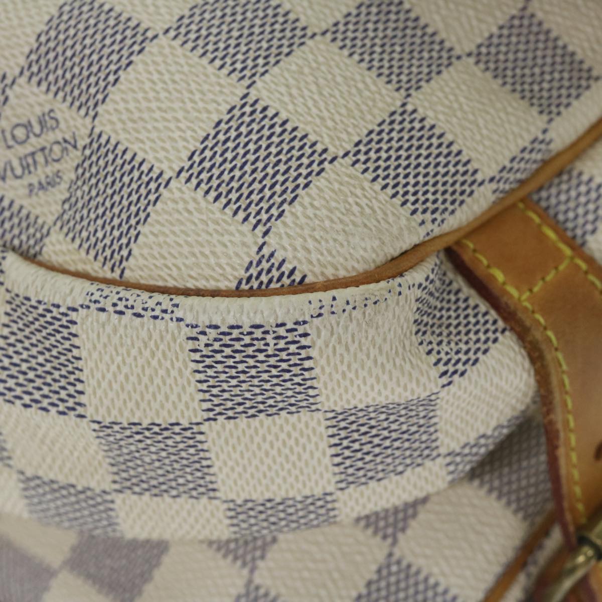 LOUIS VUITTON Damier Azur Saumur 30 Shoulder Bag N48202 LV Auth 59649