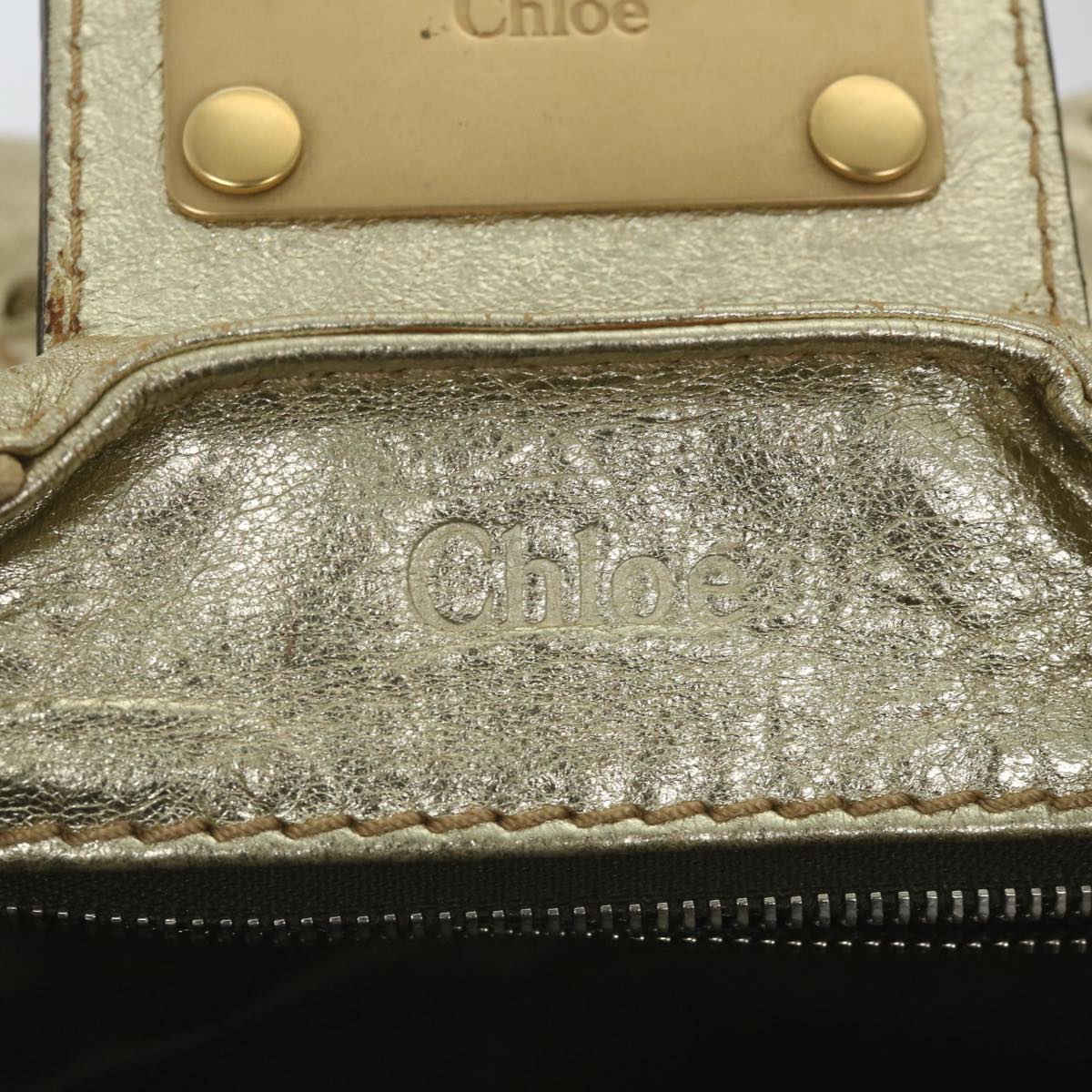 Chloe Paddington Hand Bag Leather Gold Tone 01 10 51 5811 Auth 59696