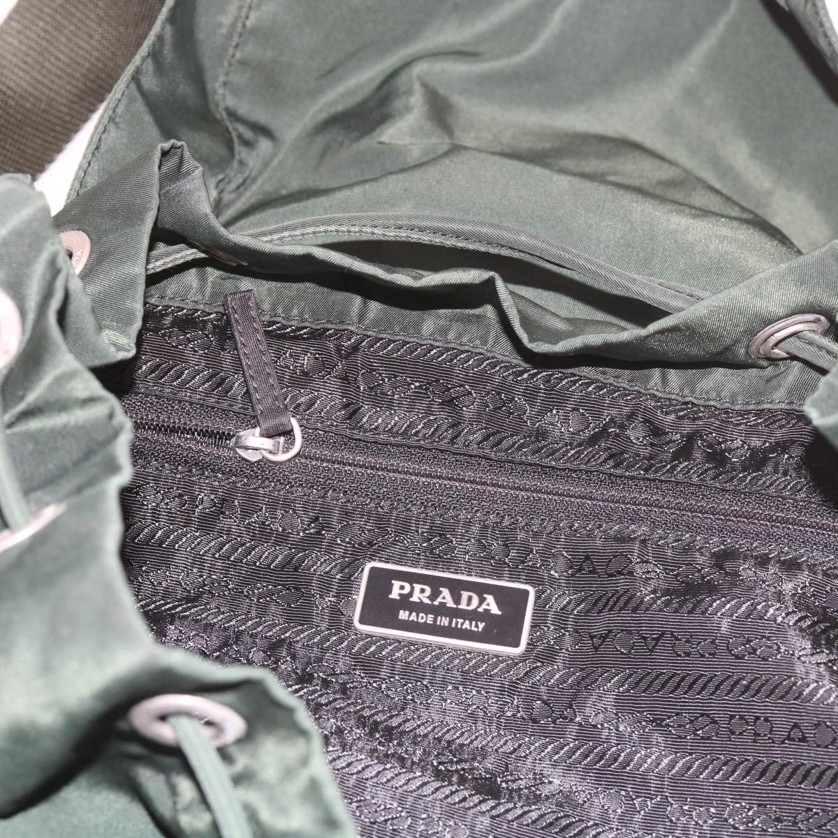 PRADA Backpack Nylon Green Auth 59702