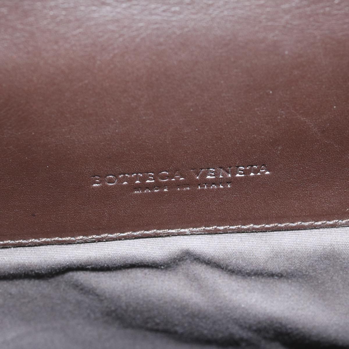 BOTTEGAVENETA INTRECCIATO Business Bag Leather Brown Auth 59745
