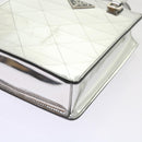 PRADA Hand Bag Metallic leather Silver Auth 59813SV-16