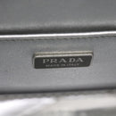 PRADA Hand Bag Metallic leather Silver Auth 59813SV-21