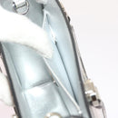 PRADA Hand Bag Metallic leather Silver Auth 59813SV-24