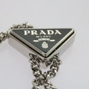 PRADA Hand Bag Metallic leather Silver Auth 59813SV-29
