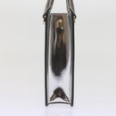 PRADA Hand Bag Metallic leather Silver Auth 59813SV-4
