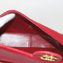CHANEL Matelasse Chain Shoulder Bag Canvas Red CC Auth 59869A-11