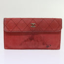 CHANEL Matelasse Chain Shoulder Bag Canvas Red CC Auth 59869A-29