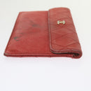 CHANEL Matelasse Chain Shoulder Bag Canvas Red CC Auth 59869A-32