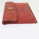 CHANEL Matelasse Chain Shoulder Bag Canvas Red CC Auth 59869A-33