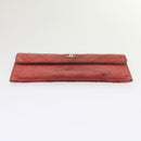 CHANEL Matelasse Chain Shoulder Bag Canvas Red CC Auth 59869A-36