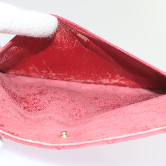 CHANEL Matelasse Chain Shoulder Bag Canvas Red CC Auth 59869A