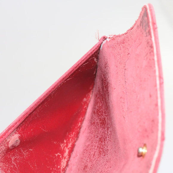 CHANEL Matelasse Chain Shoulder Bag Canvas Red CC Auth 59869A