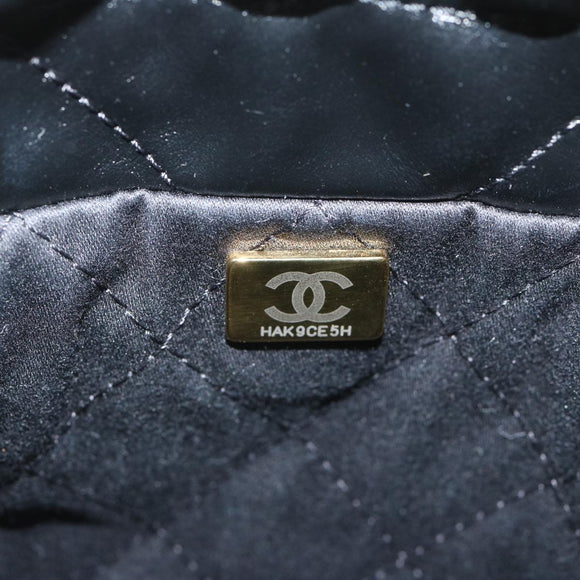 CHANEL CHANEL 22 Chain Hand Bag Leather Black AS3980 CC Auth 59889SM