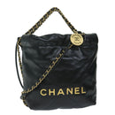 CHANEL CHANEL 22 Chain Hand Bag Leather Black AS3980 CC Auth 59889SM-1