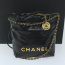 CHANEL CHANEL 22 Chain Hand Bag Leather Black AS3980 CC Auth 59889SM-12