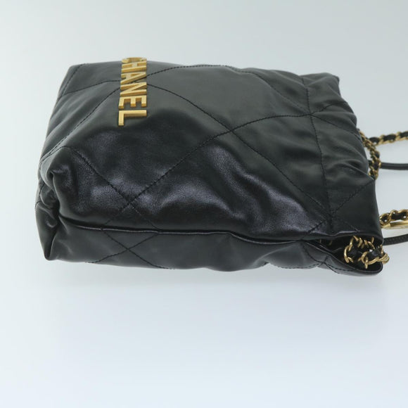 CHANEL CHANEL 22 Chain Hand Bag Leather Black AS3980 CC Auth 59889SM