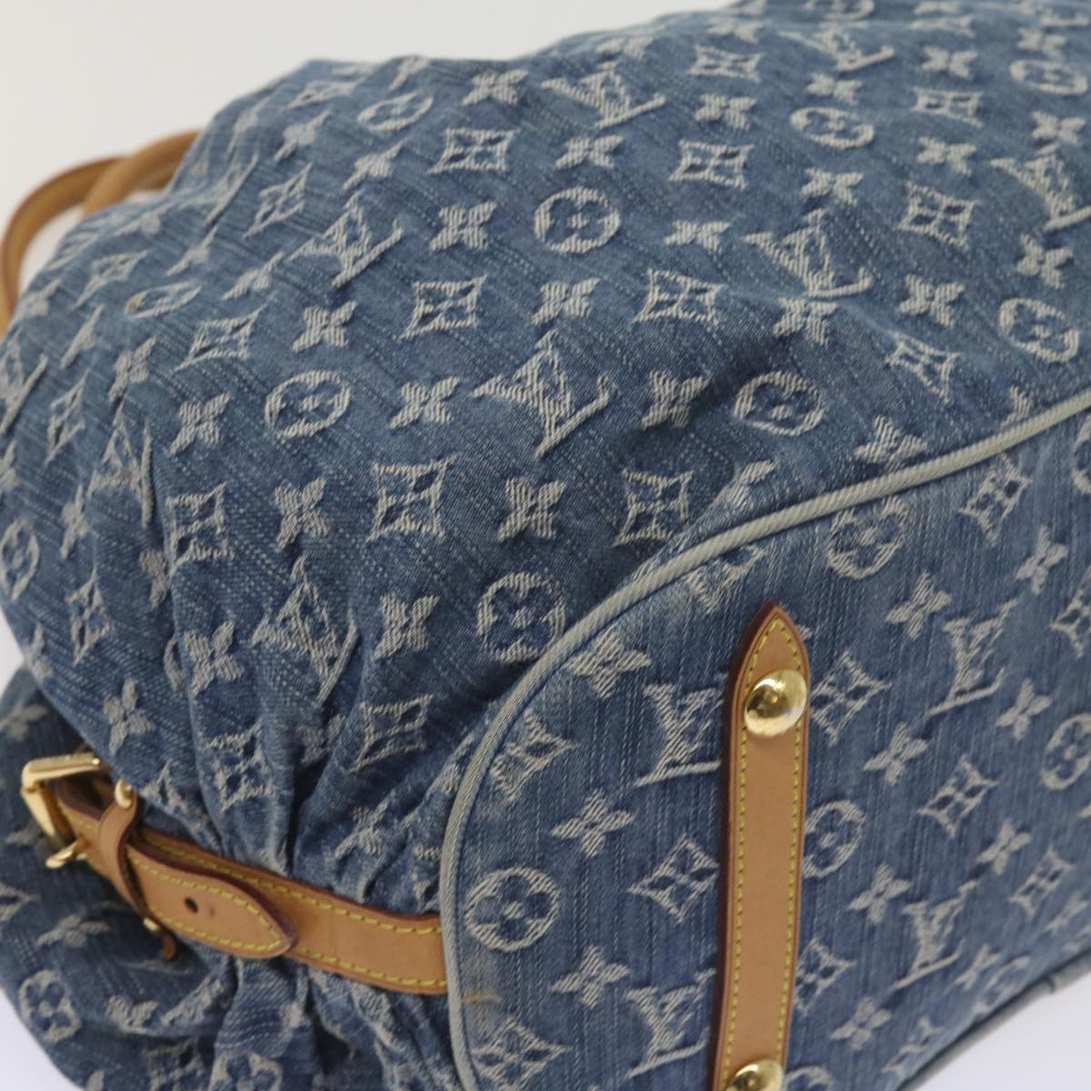 LOUIS VUITTON Monogram Denim XL Shoulder Bag Blue M95515 LV Auth 59905A