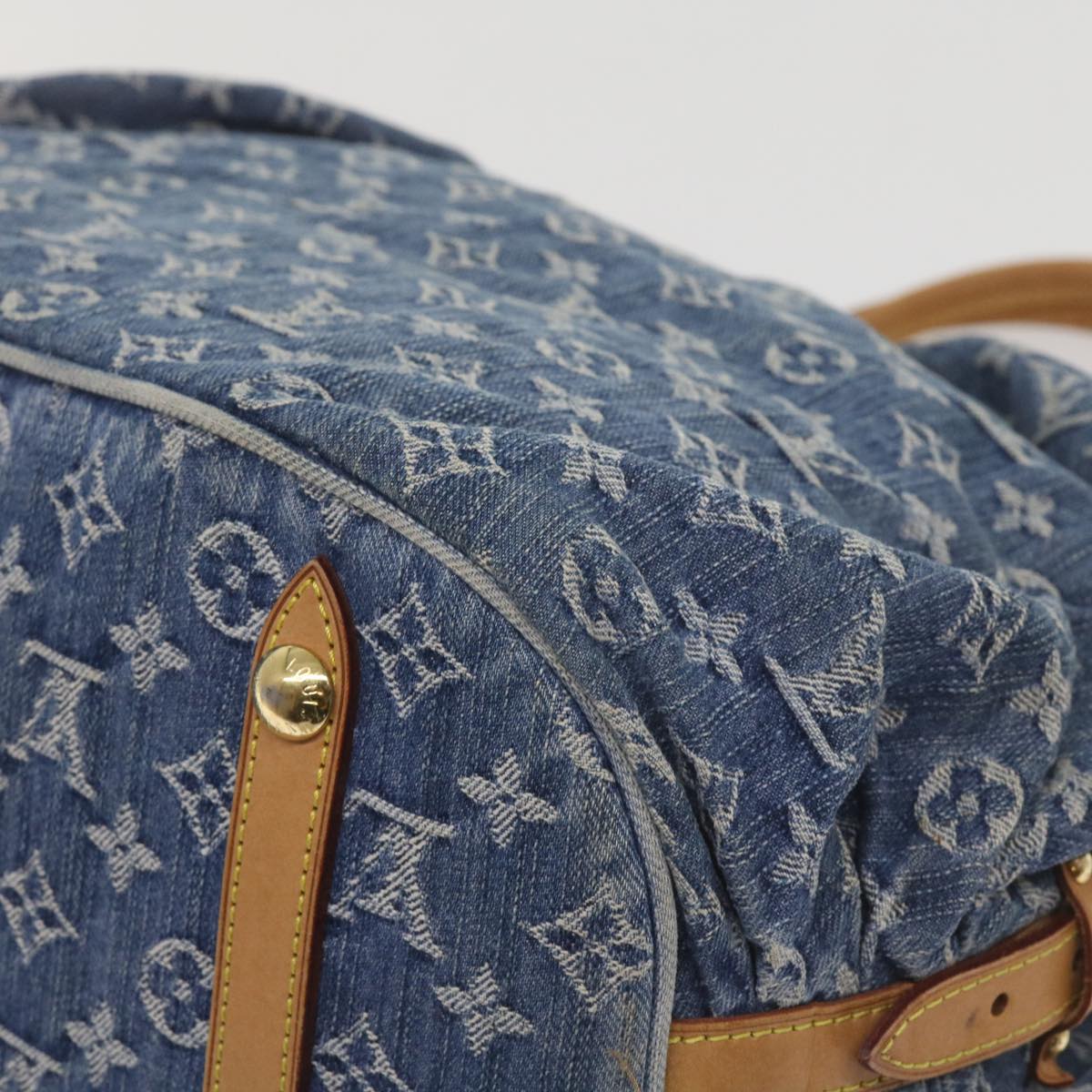 LOUIS VUITTON Monogram Denim XL Shoulder Bag Blue M95515 LV Auth 59905A