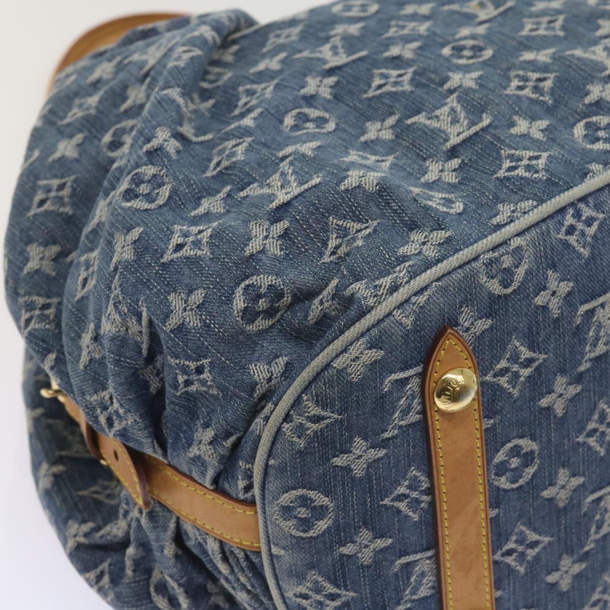 LOUIS VUITTON Monogram Denim XL Shoulder Bag Blue M95515 LV Auth 59905A