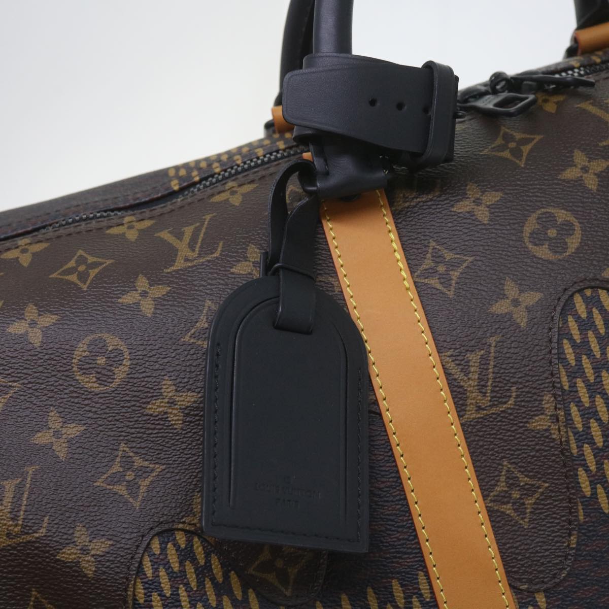 LOUIS VUITTON Damier Ebene Giant Keepall Bandouliere 50 Bag N40360 Auth 59906S