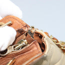 CHANEL Matelasse Chain Shoulder Bag Lamb Skin Beige CC Auth 59907A-15