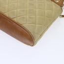 CHANEL Matelasse Chain Shoulder Bag Lamb Skin Beige CC Auth 59907A-18