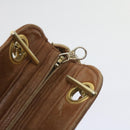 CHANEL Matelasse Chain Shoulder Bag Lamb Skin Beige CC Auth 59907A-21