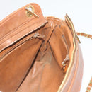 CHANEL Matelasse Chain Shoulder Bag Lamb Skin Beige CC Auth 59907A-23