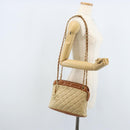 CHANEL Matelasse Chain Shoulder Bag Lamb Skin Beige CC Auth 59907A-25
