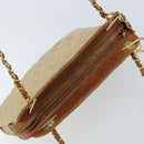 CHANEL Matelasse Chain Shoulder Bag Lamb Skin Beige CC Auth 59907A-6