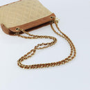 CHANEL Matelasse Chain Shoulder Bag Lamb Skin Beige CC Auth 59907A-7