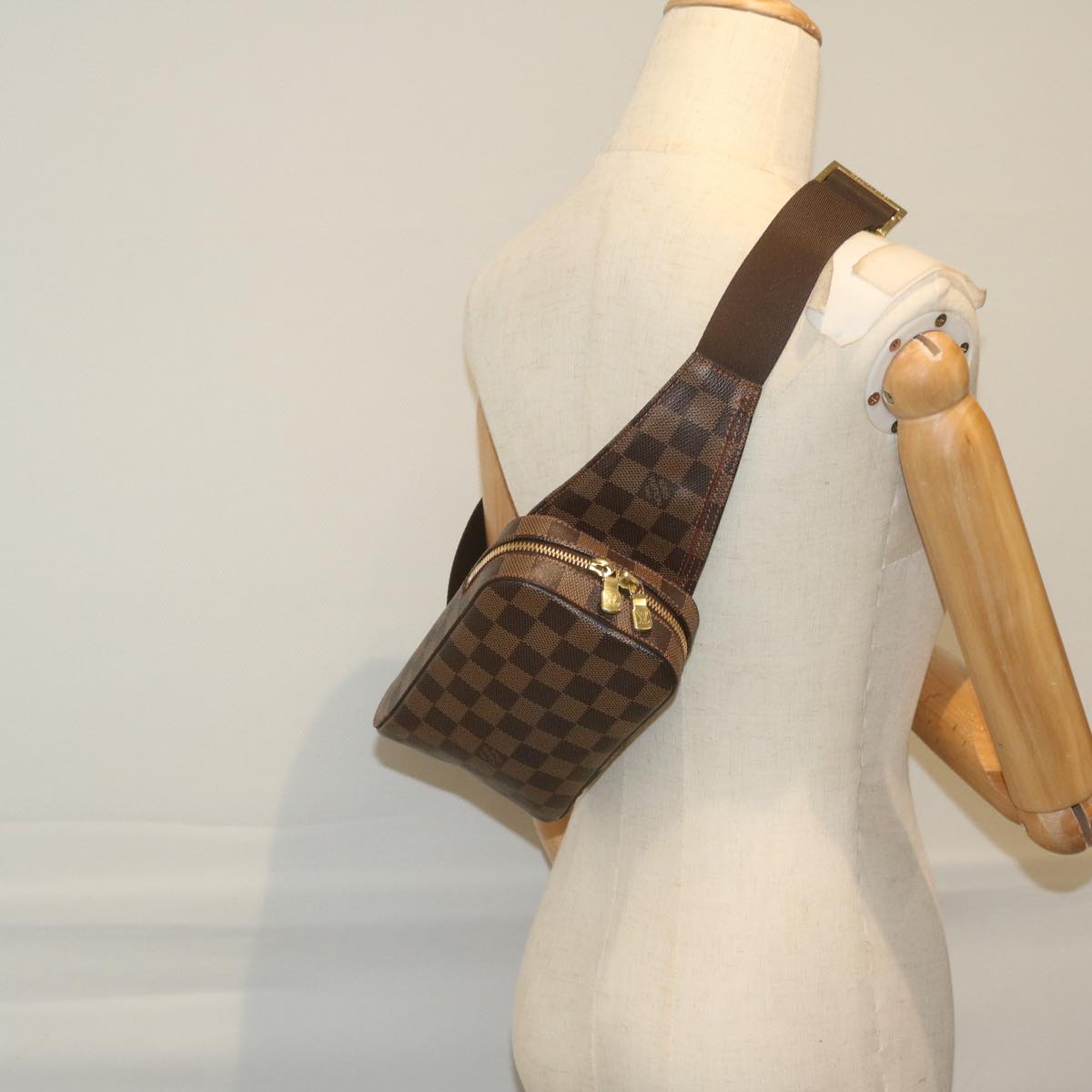 LOUIS VUITTON Damier Ebene Geronimos Shoulder Bag N51994 LV Auth 59922