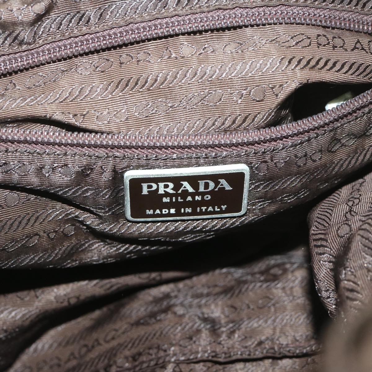 PRADA Backpack Nylon Brown Auth 59977