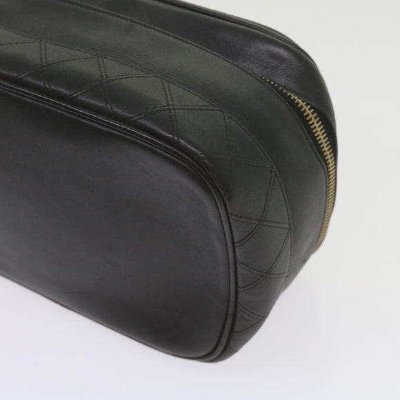 CHANEL Kosmetiktasche Vanity Leder Schwarz CC Auth 59984