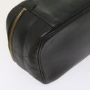 CHANEL Vanity Cosmetic Pouch Leather Black CC Auth 59984-17