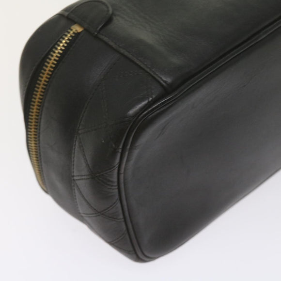 CHANEL Kosmetiktasche Vanity Leder Schwarz CC Auth 59984
