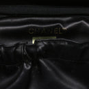 CHANEL Vanity Cosmetic Pouch Leather Black CC Auth 59984-18