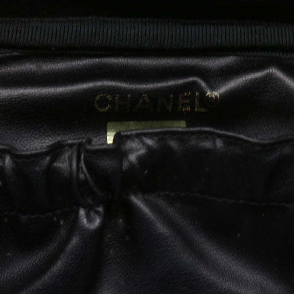 CHANEL Kosmetiktasche Vanity Leder Schwarz CC Auth 59984