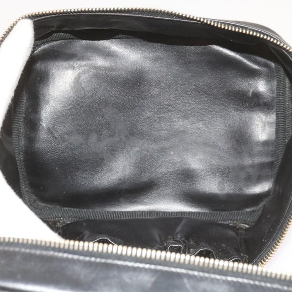 CHANEL Kosmetiktasche Vanity Leder Schwarz CC Auth 59984