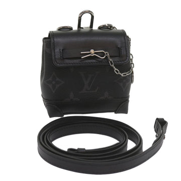 LOUIS VUITTON Monogram Eclipse Mini Steamer Pouch M00340 LV Auth 60001SM