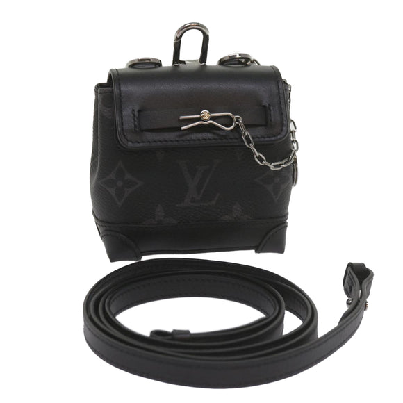 LOUIS VUITTON Monogram Eclipse Mini Steamer Pouch M00340 LV Auth 60001SM