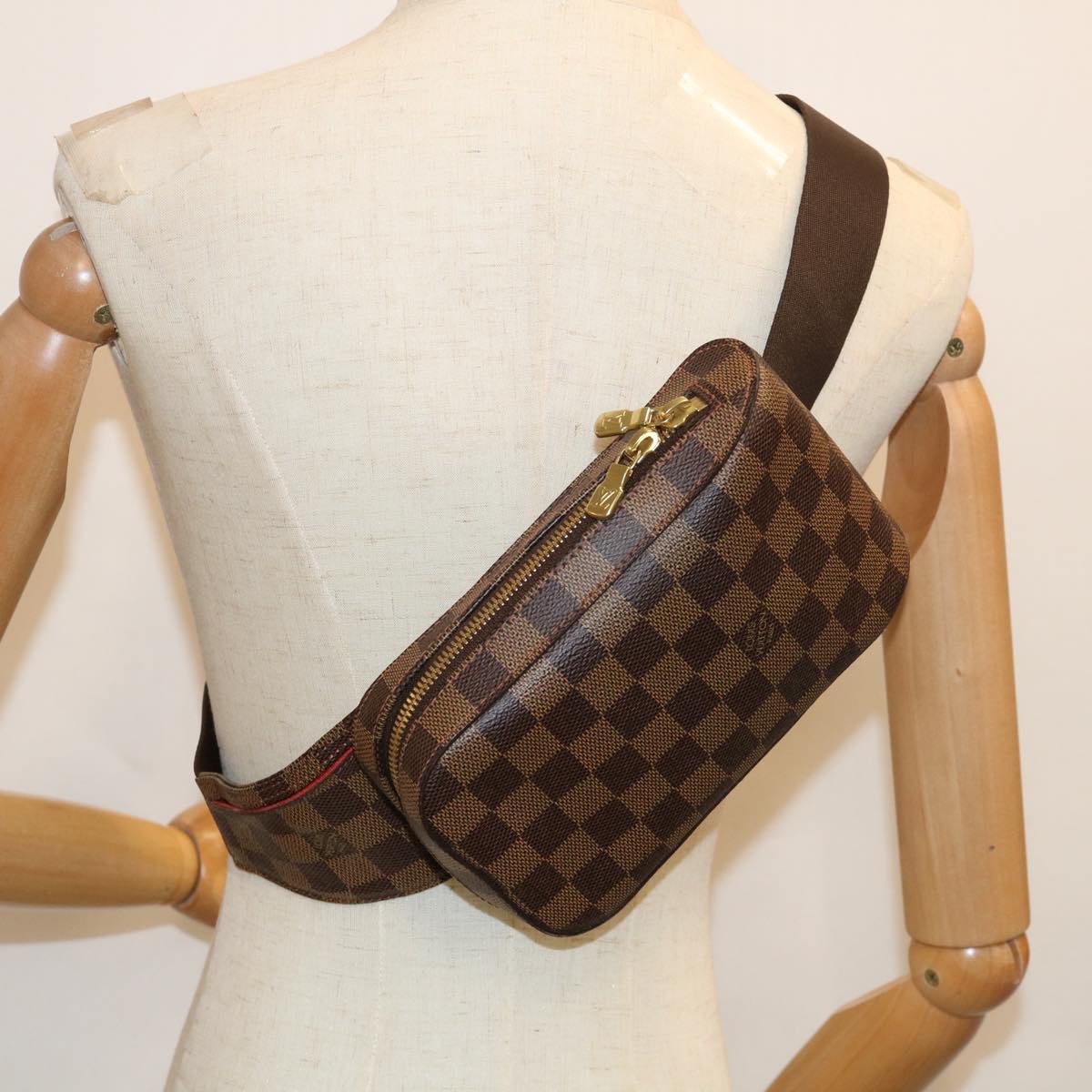 LOUIS VUITTON Damier Ebene Geronimos Shoulder Bag N51994 LV Auth 60002A