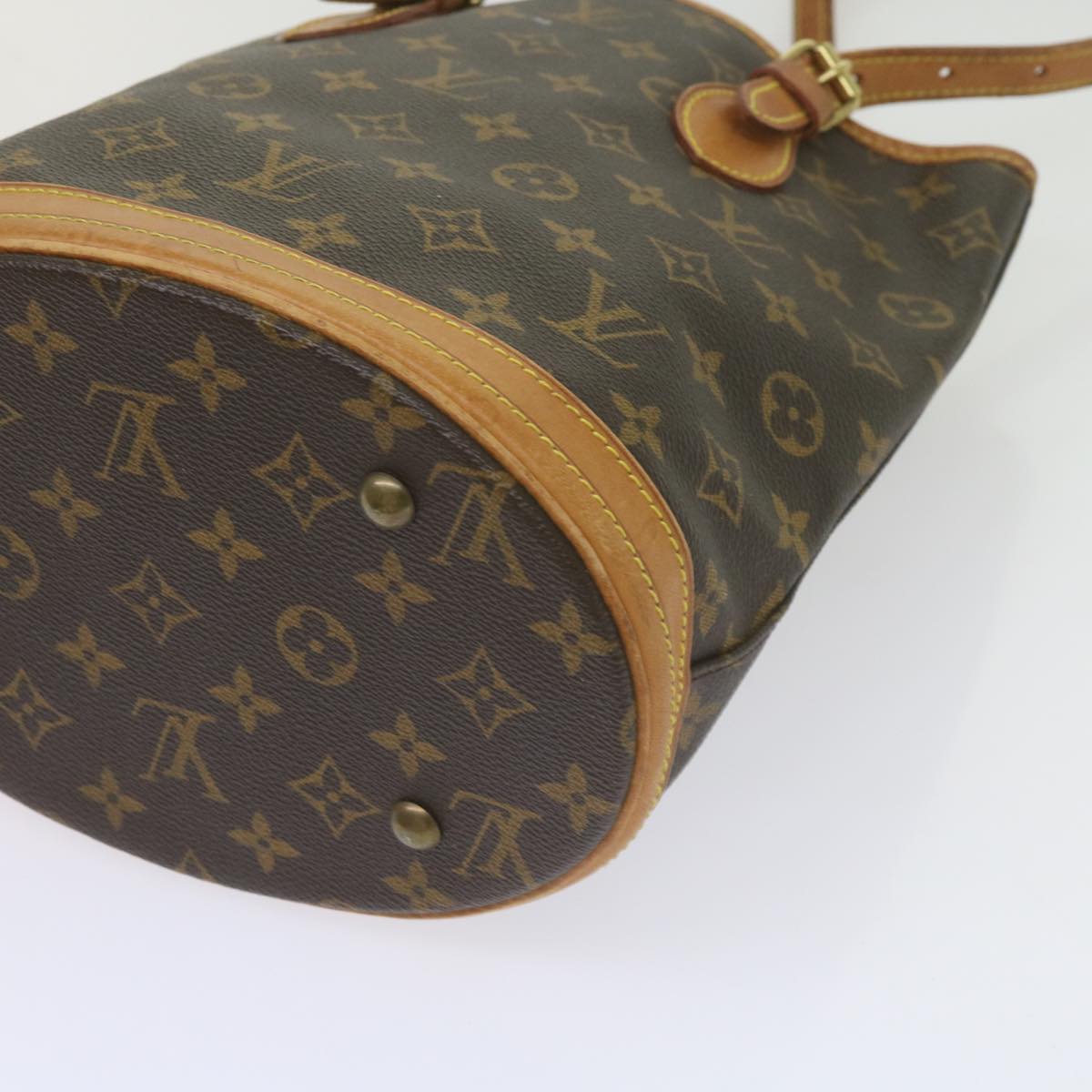 LOUIS VUITTON Monogram Bucket PM Shoulder Bag M42238 LV Auth 60006