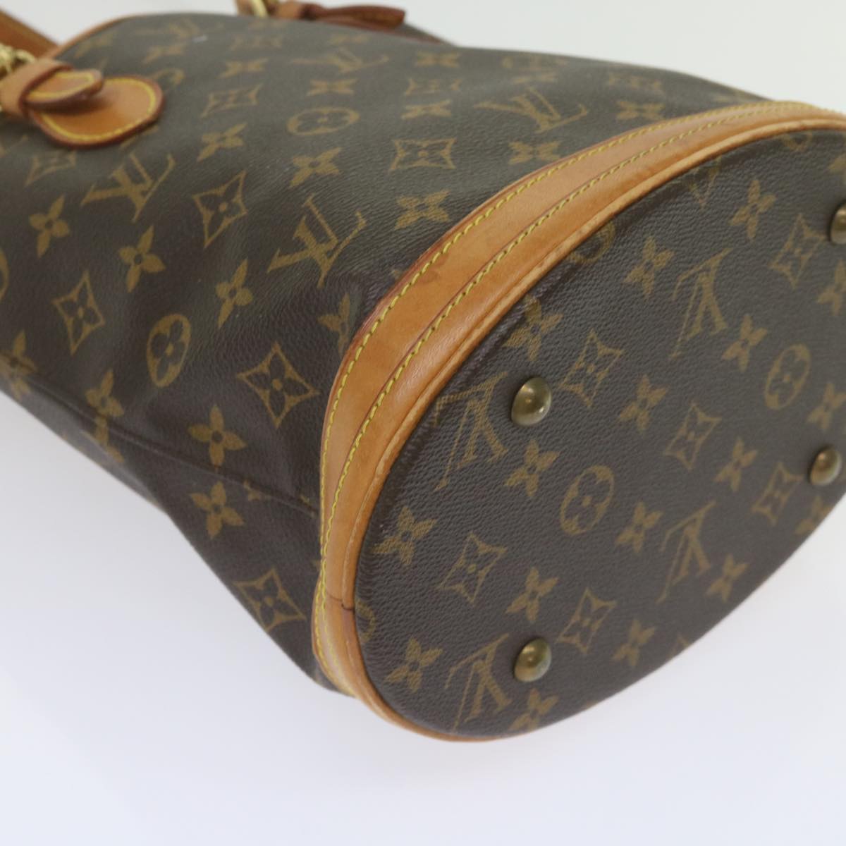 LOUIS VUITTON Monogram Bucket PM Shoulder Bag M42238 LV Auth 60006