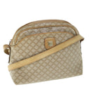 CELINE Macadam Canvas Shoulder Bag Beige Auth 60008-1