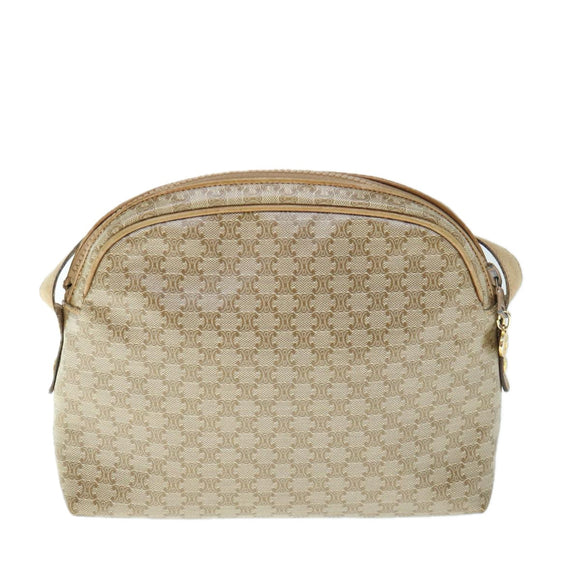CELINE Macadam Canvas Umhängetasche Beige Auth 60008