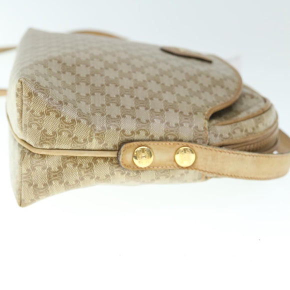 CELINE Macadam Canvas Umhängetasche Beige Auth 60008