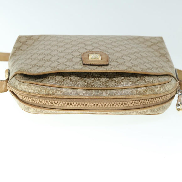 CELINE Macadam Canvas Umhängetasche Beige Auth 60008
